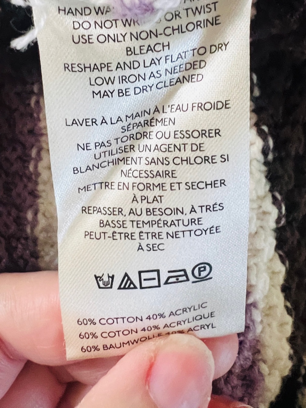 NWT Free People Lila Striped Cardigan in Ivory Combo Size Large - Picture 9 of 12
